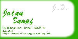 jolan dampf business card